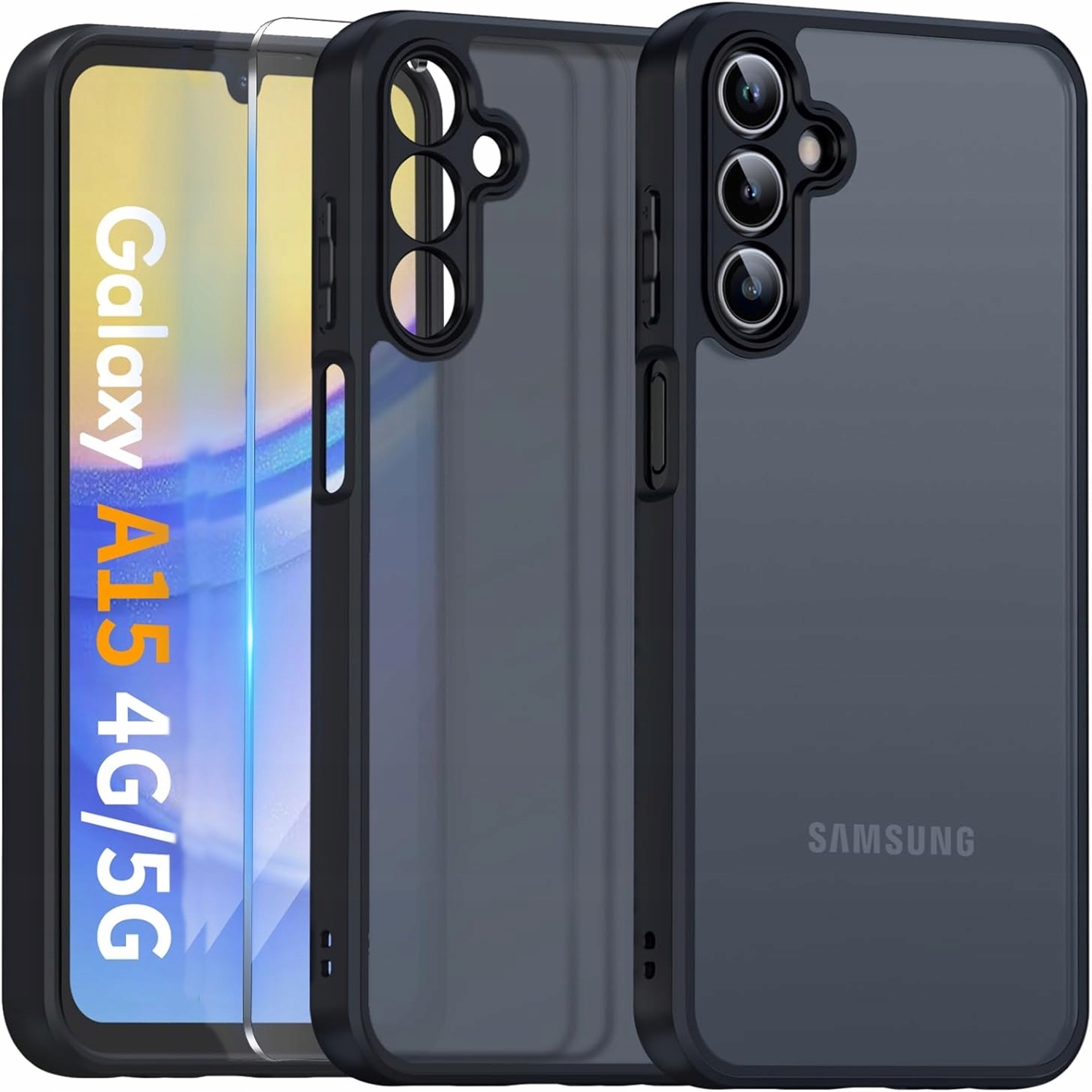 Zadné strany SASAL pre Samsung Galaxy A15 SILIKÓNOVÉ MATNÉ PREMIUM čierne
